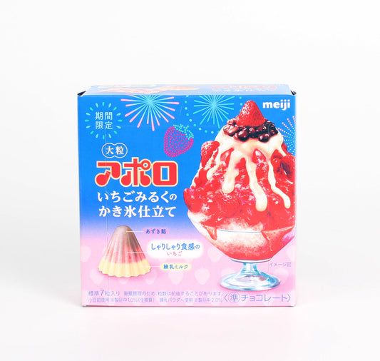 Apollo Big Strawberry Milk Kakigori Edition 大粒アポロ いちごみるくのかき氷仕立て