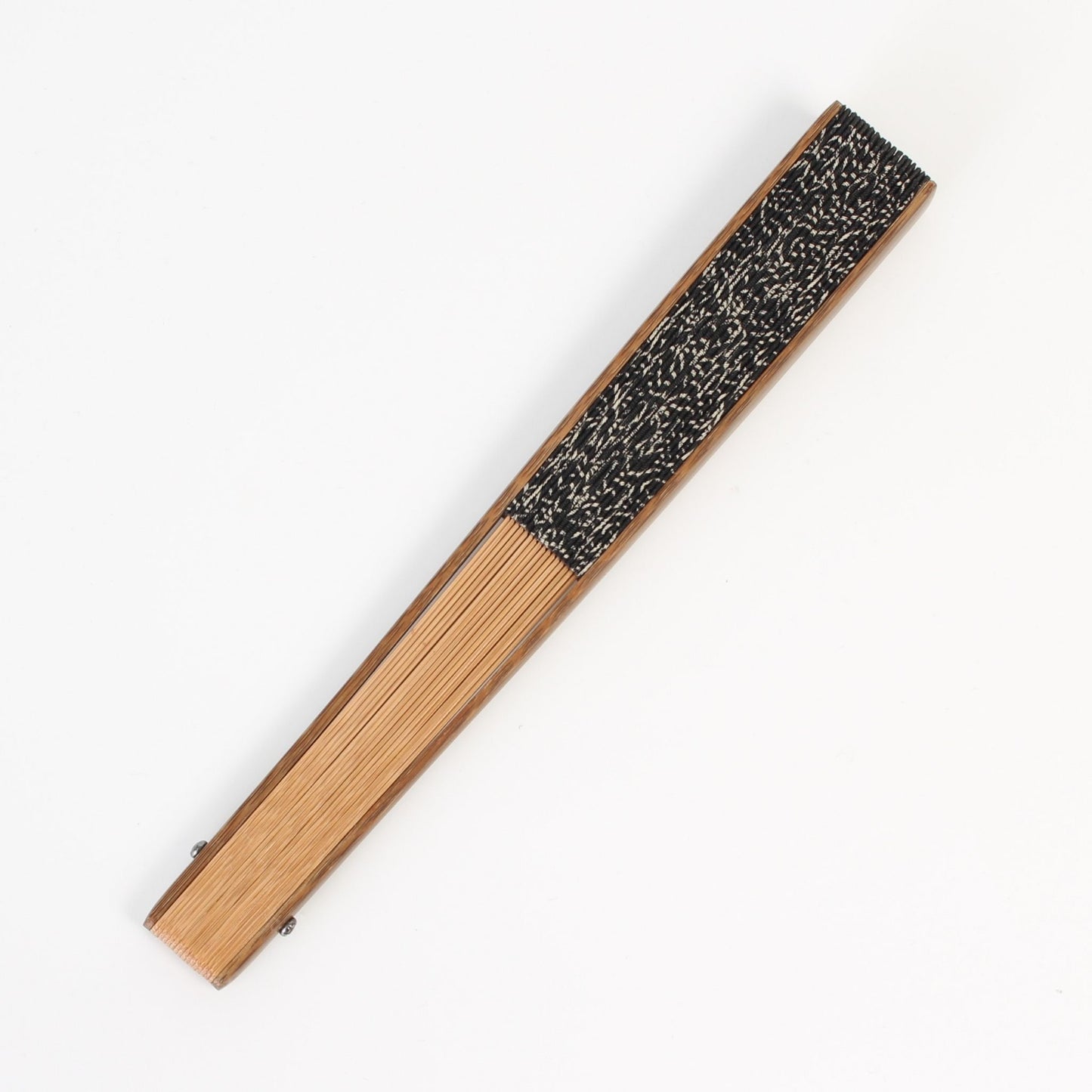 Folding Fan - Hemp Leaf Navy