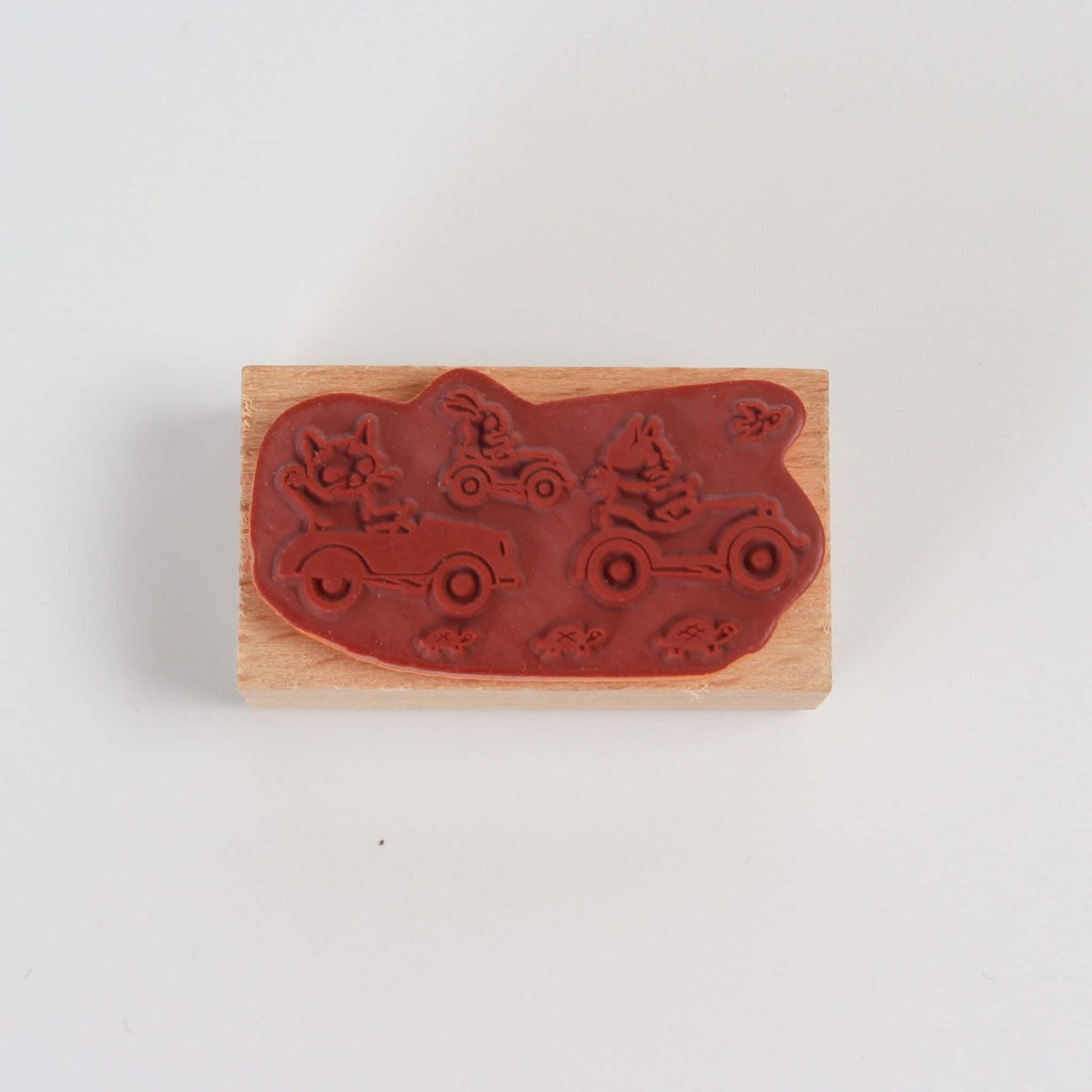 Cat Rubber Stamp | Pedal Car | POTTERING CAT