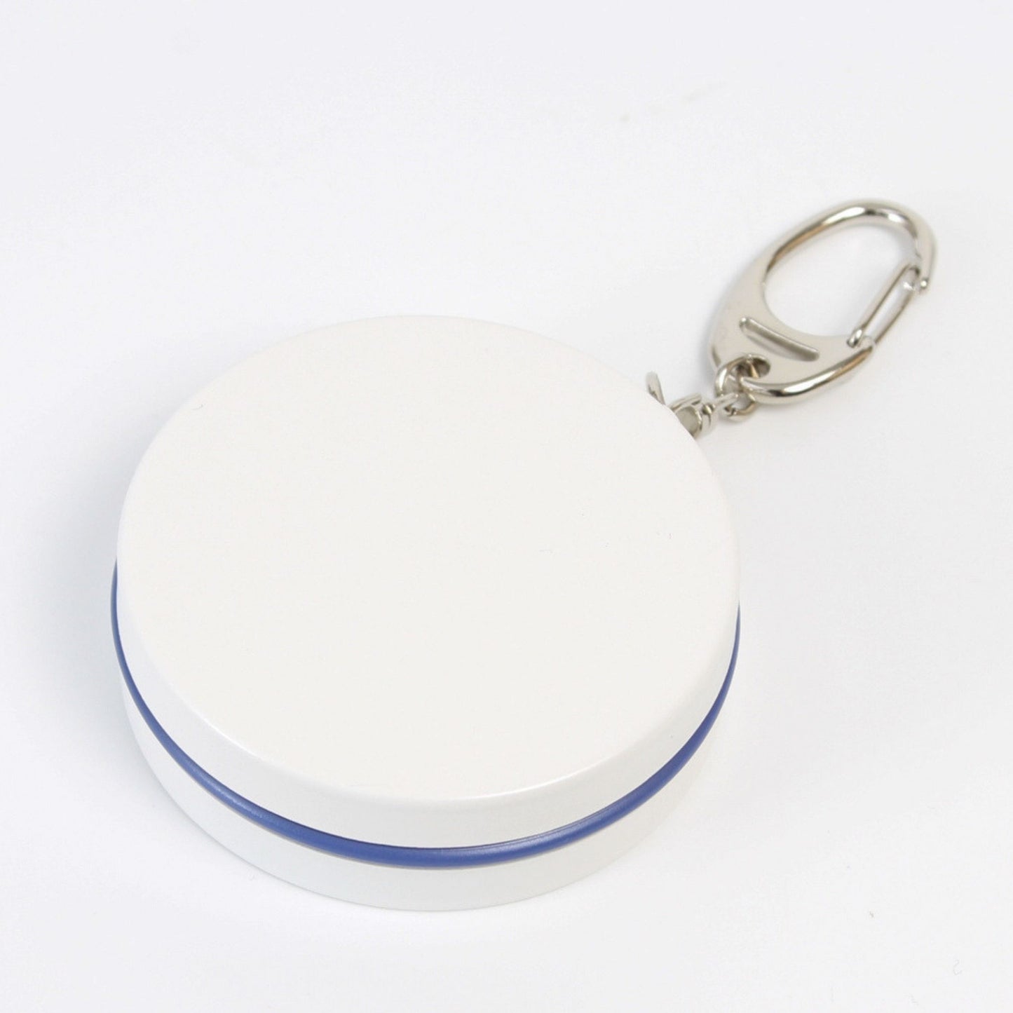 Compact Portable Ashtray with Keychain - White and Red