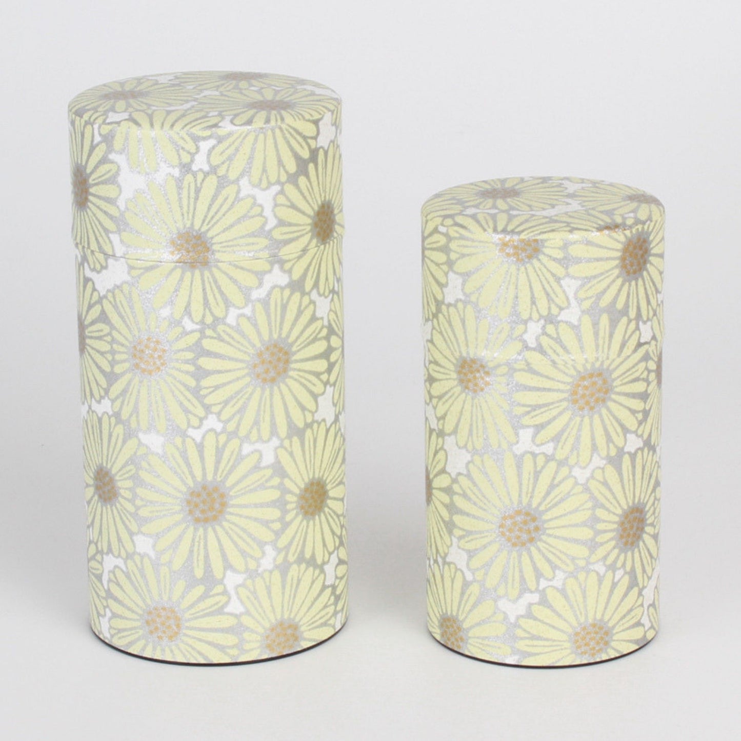 Tea Caddy - Small Chrysanthemum (Beige 200g)