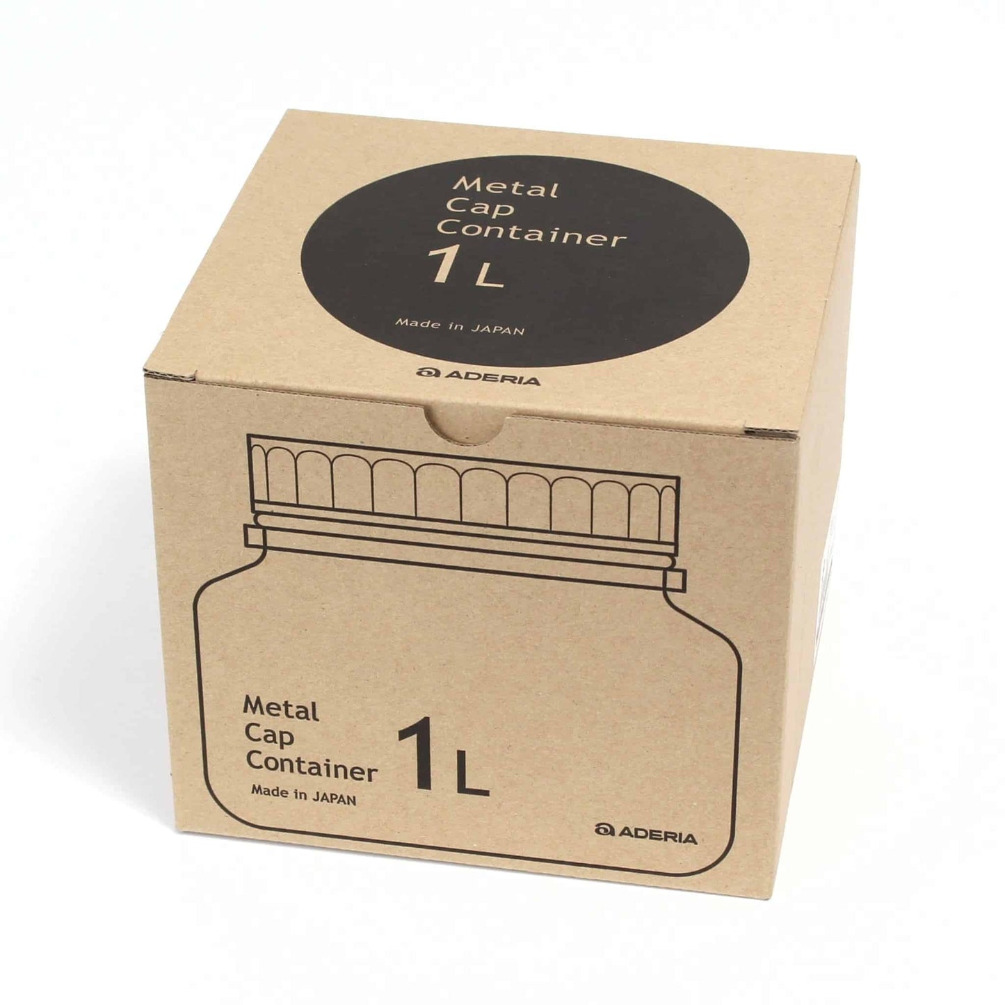 Glass Storage Container with Metal Cap – 1L | Made in Japan