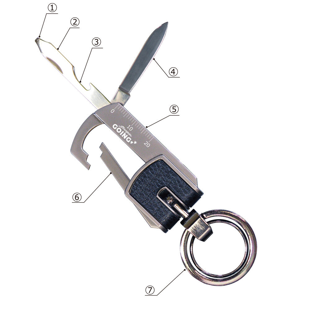 Compact EDC Multi-Tool with Carabiner