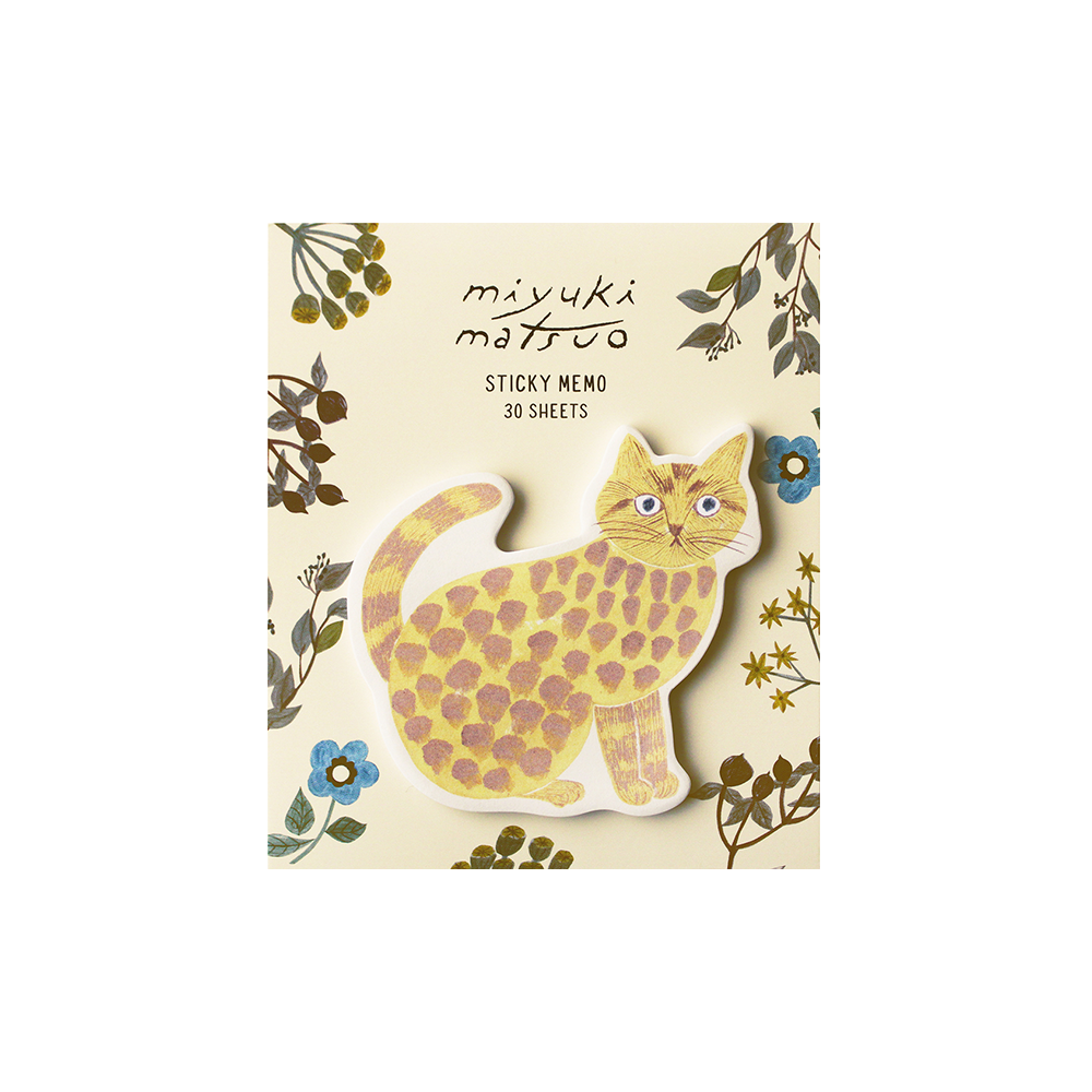 Die Cut Sticky Notes - Cat Cream
