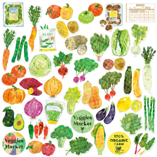 Greeting Life Haco - Vegetable Market Stickers