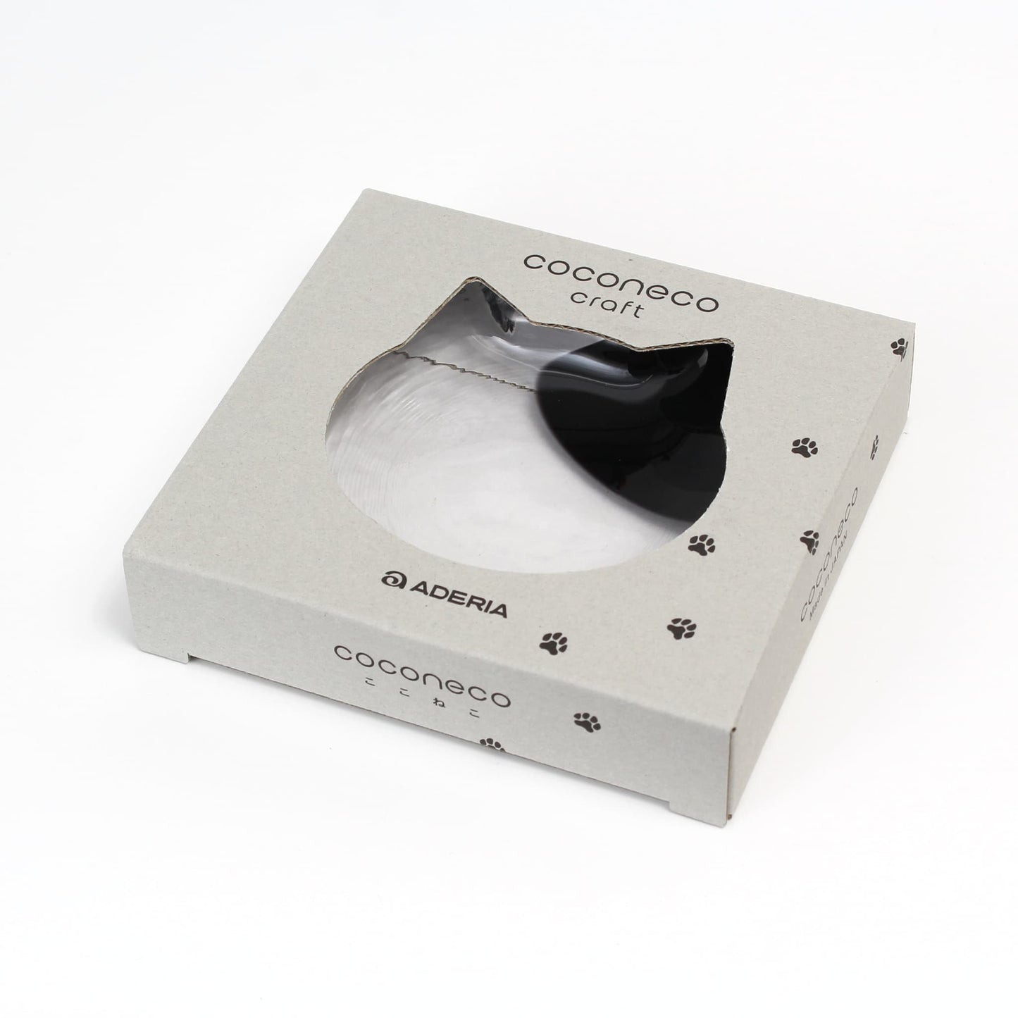 Japanese Glass Cat Plate – Mike Neko Black | Made in Japan