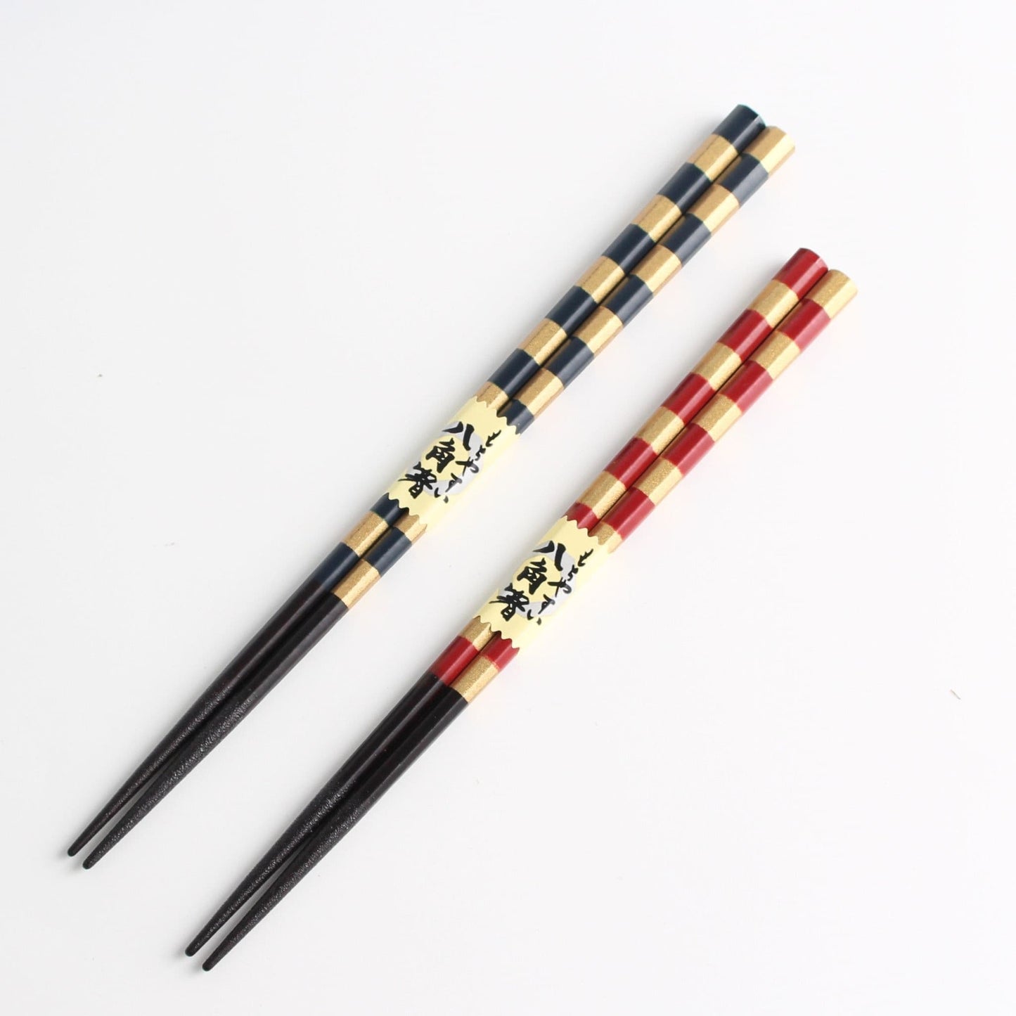 Chopsticks - Hachikaku Gold Checked Pattern
