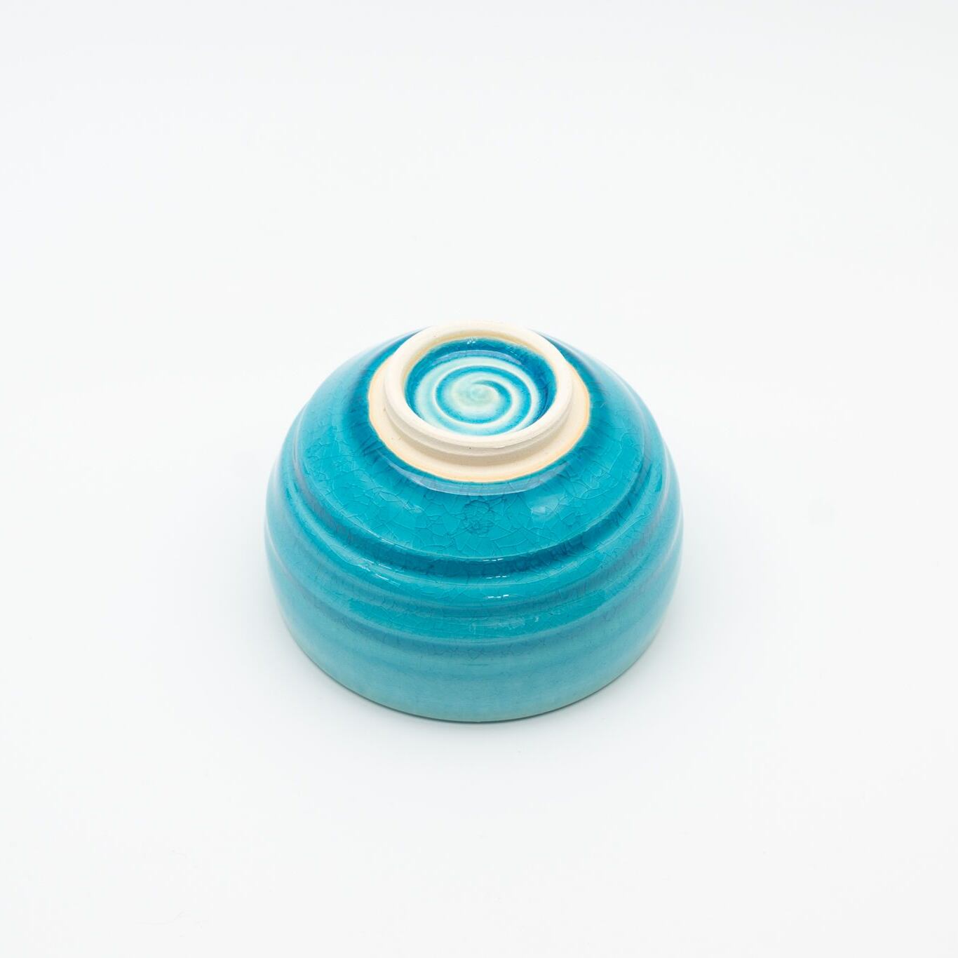 Matcha Bowl - Rokuro Blue Glaze