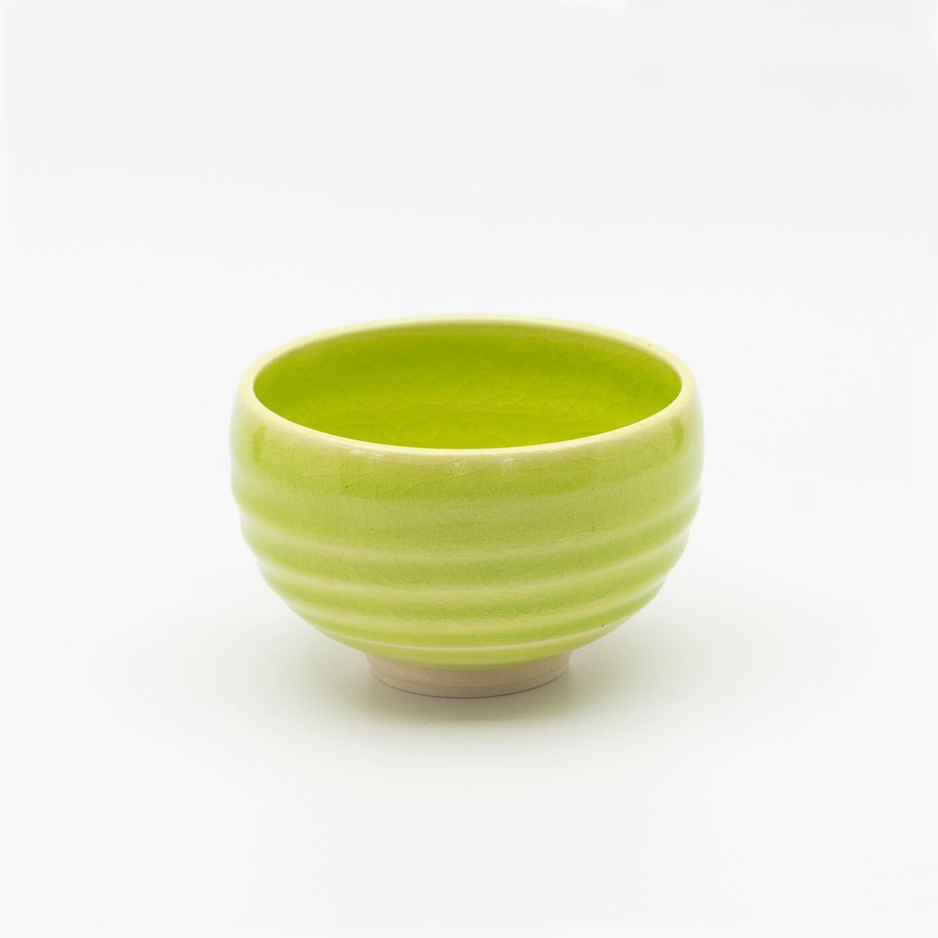 Matcha Bowl - Rokuro Yellow Glaze
