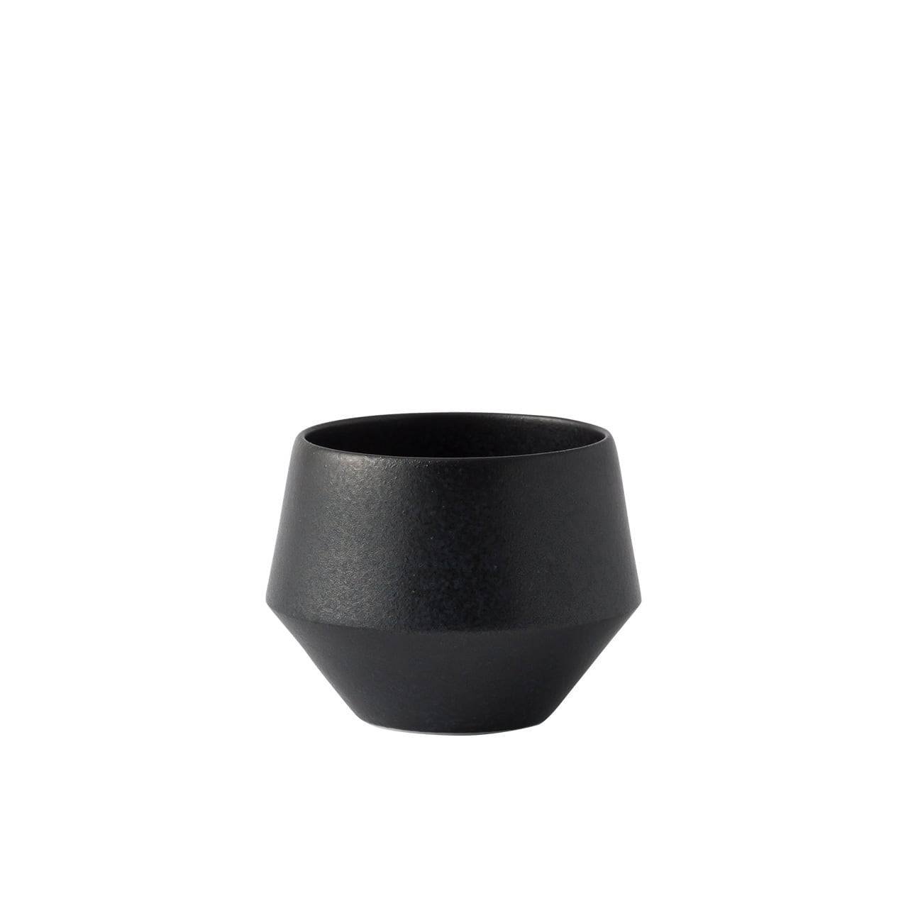 Earthenware Tea Cup Frustum - Black
