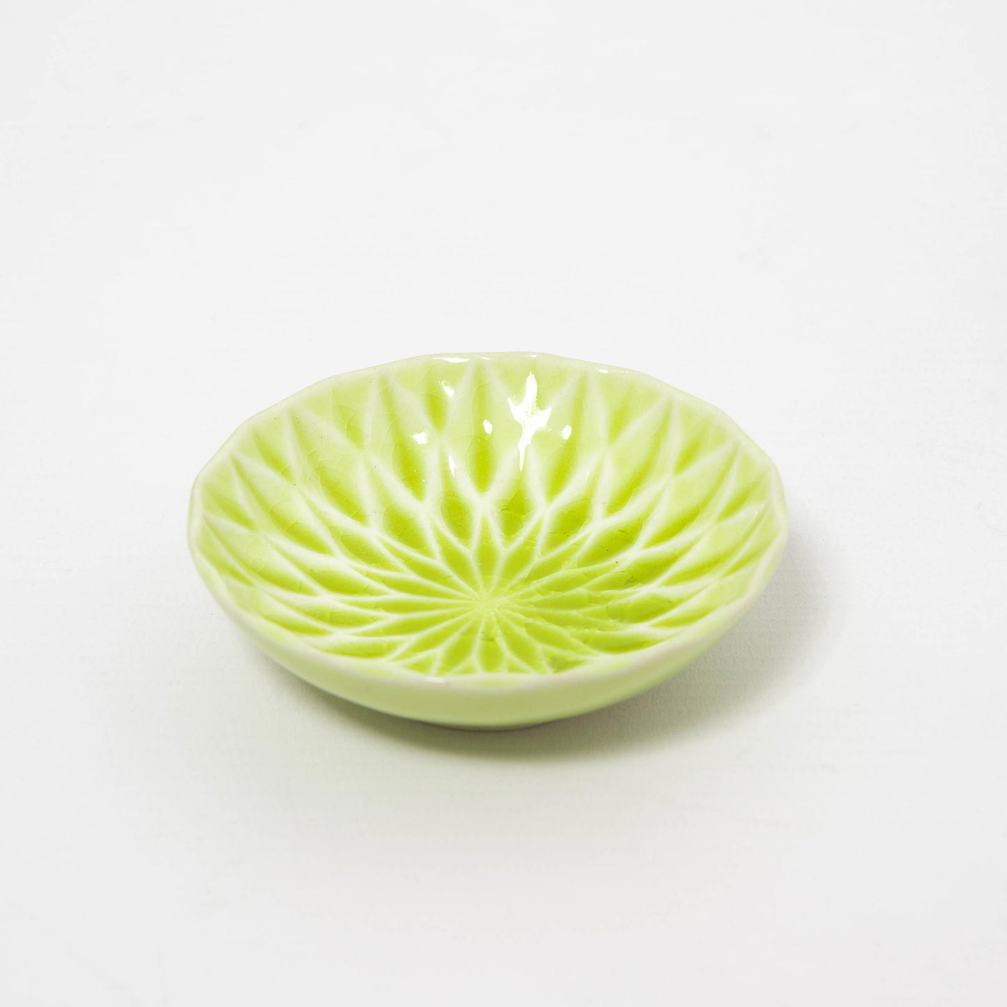 Small Plate Flower Light Green