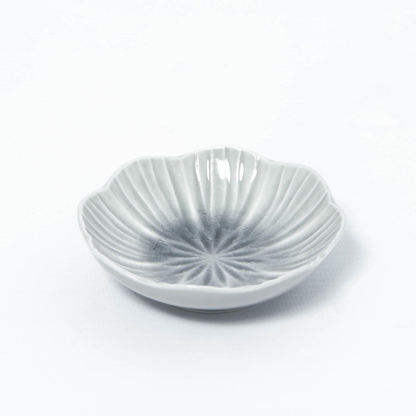 Small Plate Flower Grey