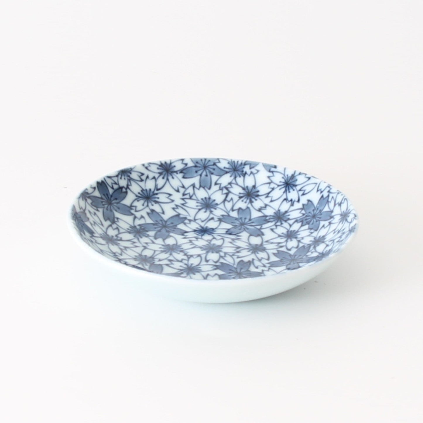 Small Plate Indigo Cherry Blossoms