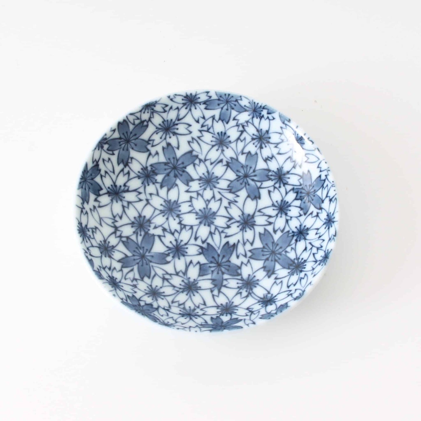 Small Plate Indigo Cherry Blossoms