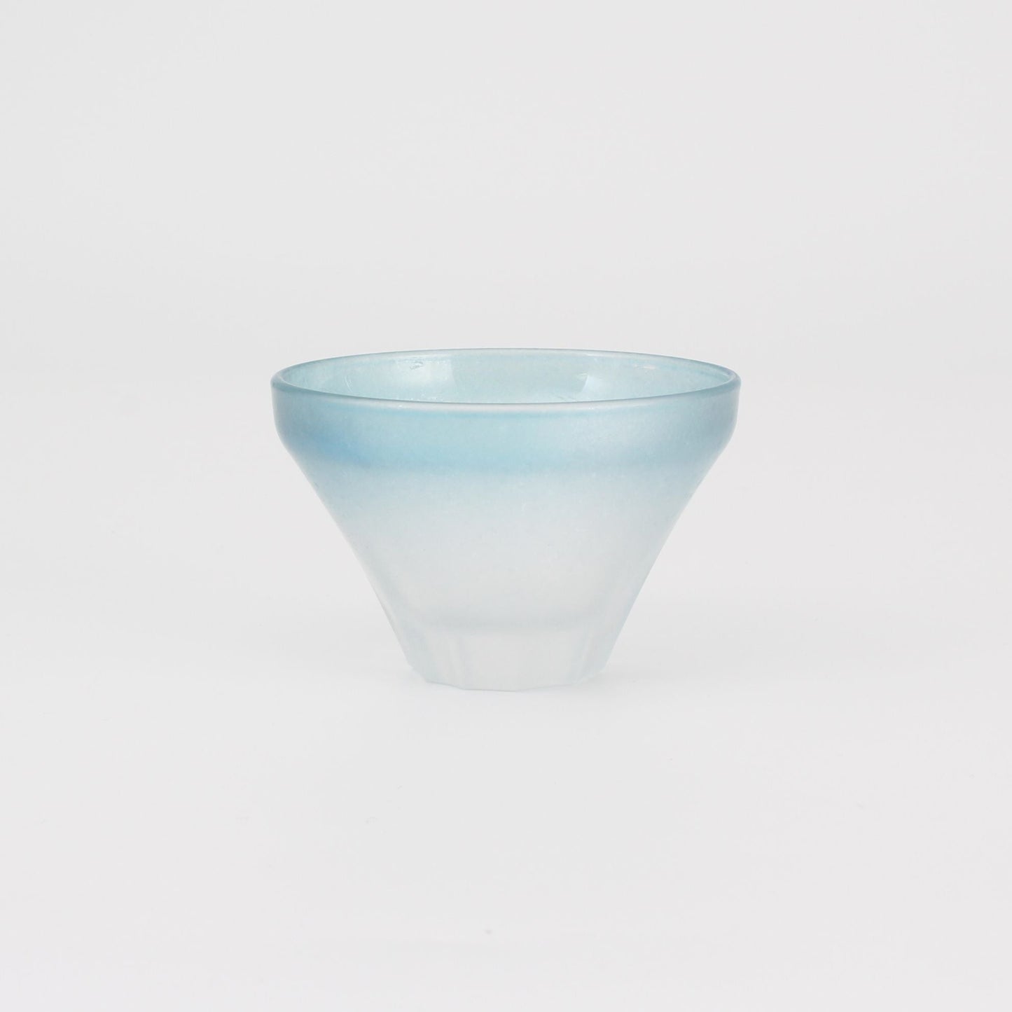 Mt Fuji Reflected Glass Sake Cup Blue