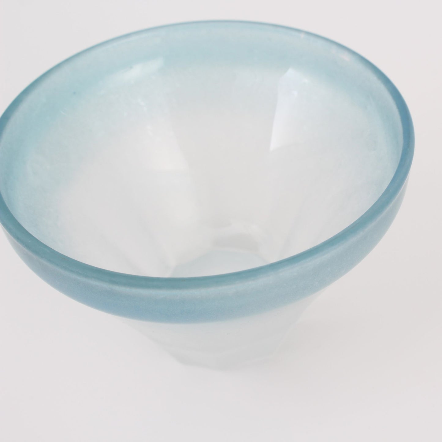 Mt Fuji Reflected Glass Sake Cup Blue