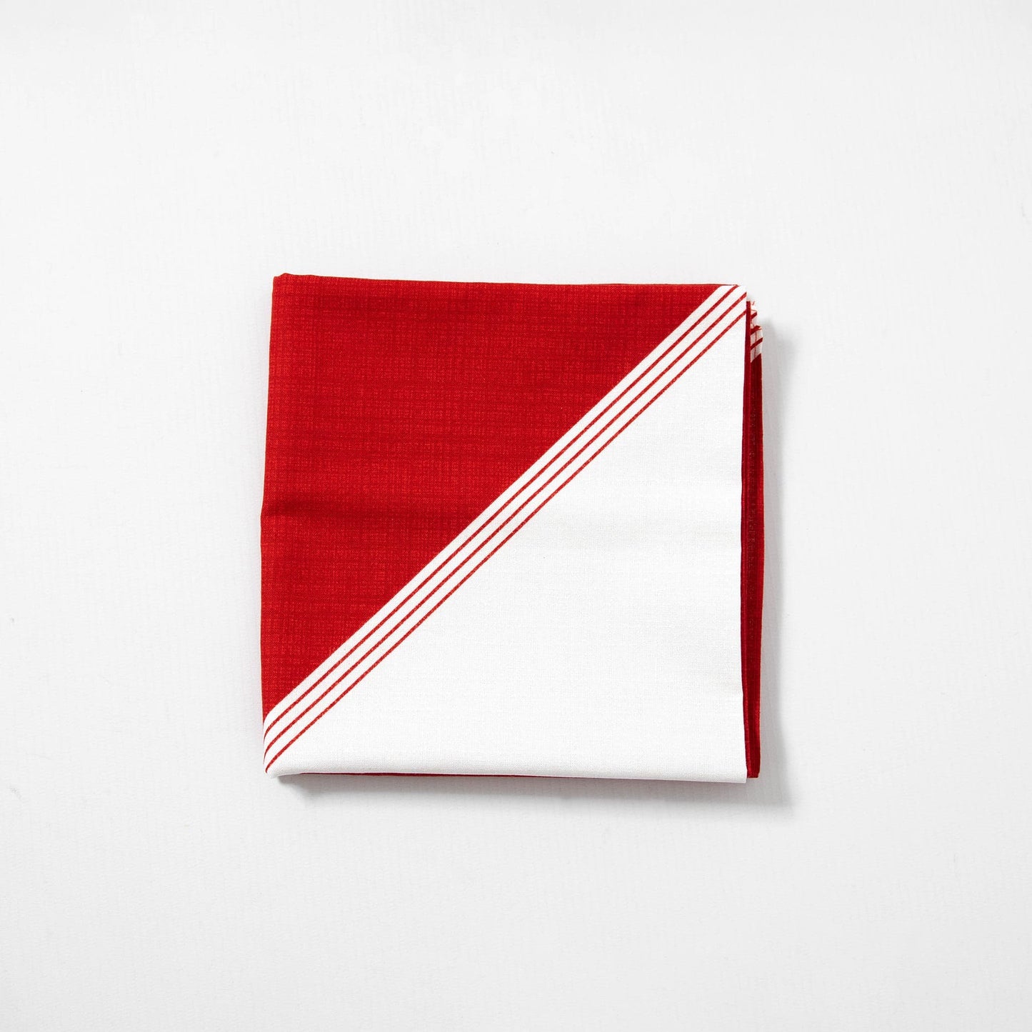 Medium Furoshiki - Hare Tsutsumi Diagonal Bicolor Red