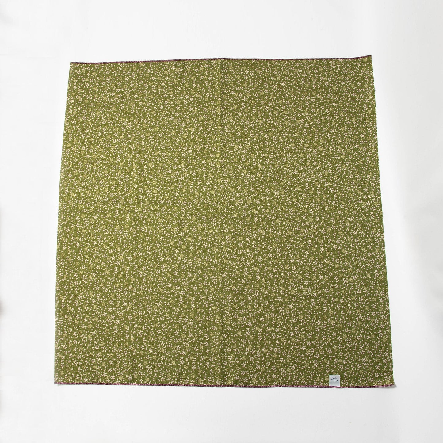 Medium Furoshiki - Amunzen Reversible Sharkskin Pattern / Sakura Purple Green