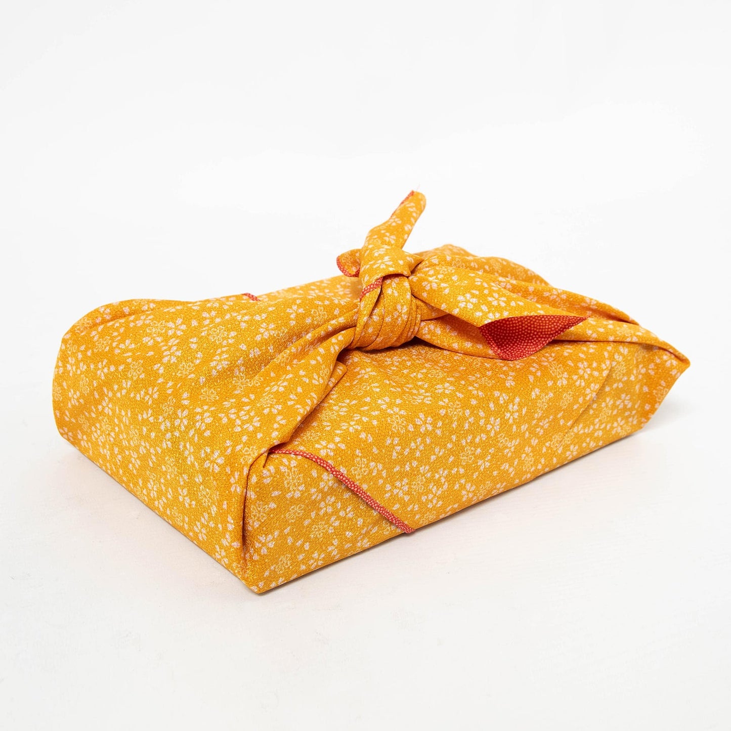 Medium Furoshiki - Amunzen Reversible Sharkskin Pattern / Sakura Red Yellow