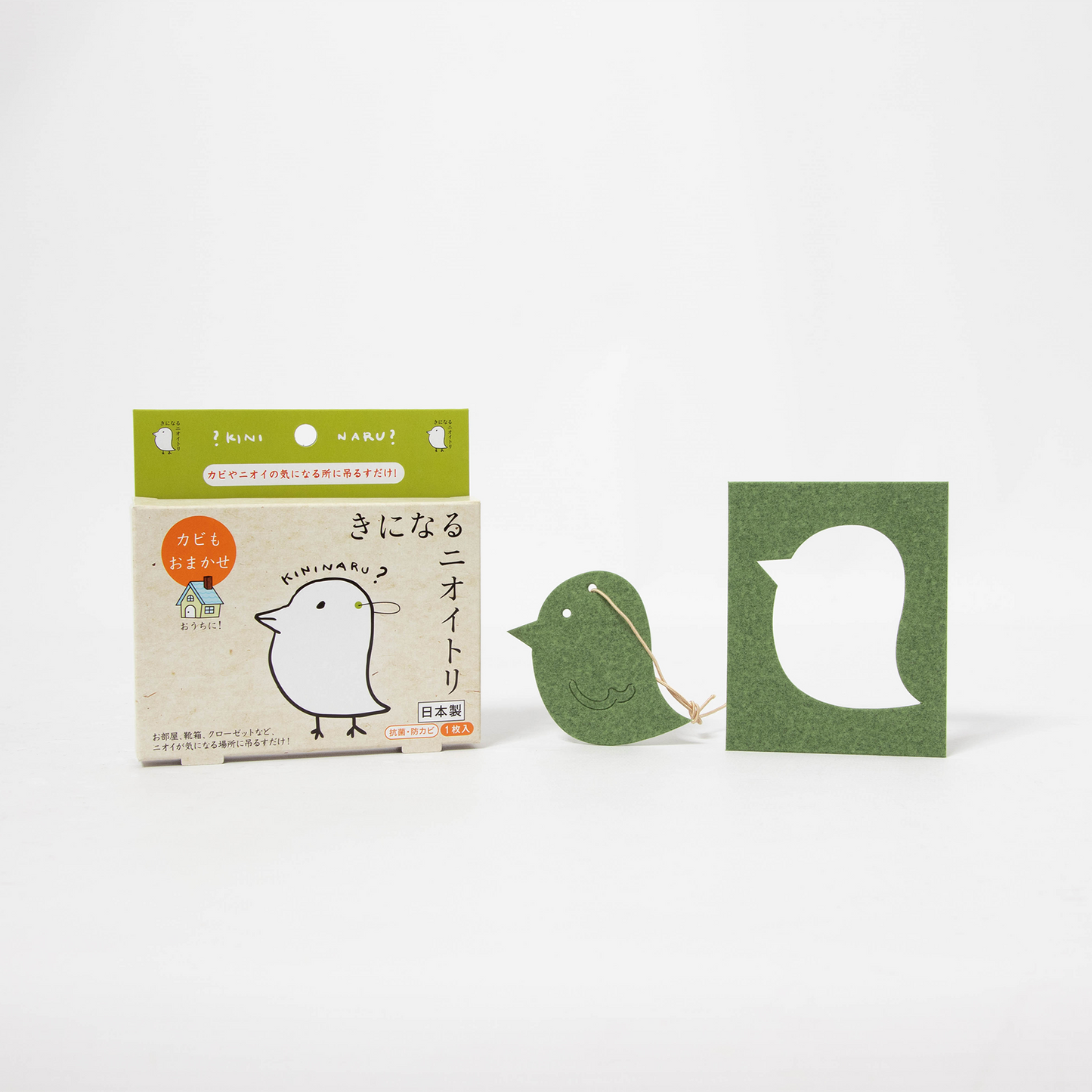 Kininaru Nioitori Multi-Purpose Bird-shaped Card Air Freshener - Odor & Mould Control