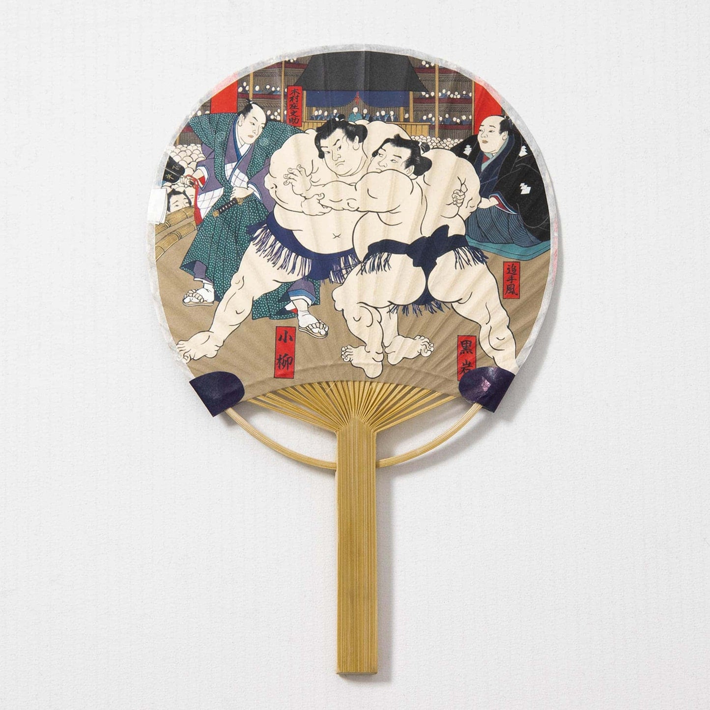 Japanese Mini Uchiwa Fan with Envelope - Sumo