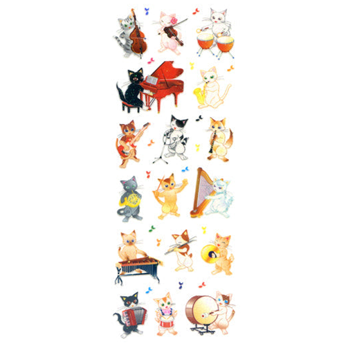 Sparkle Stickers - Cat Orchestra