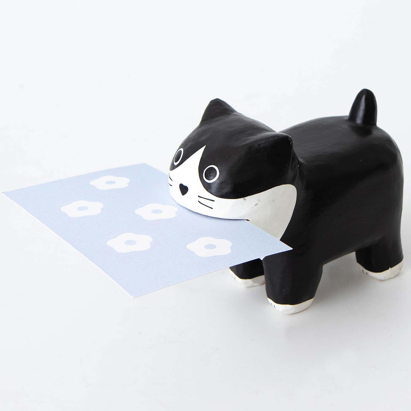 Wooden Animal Card Holder Black Cat