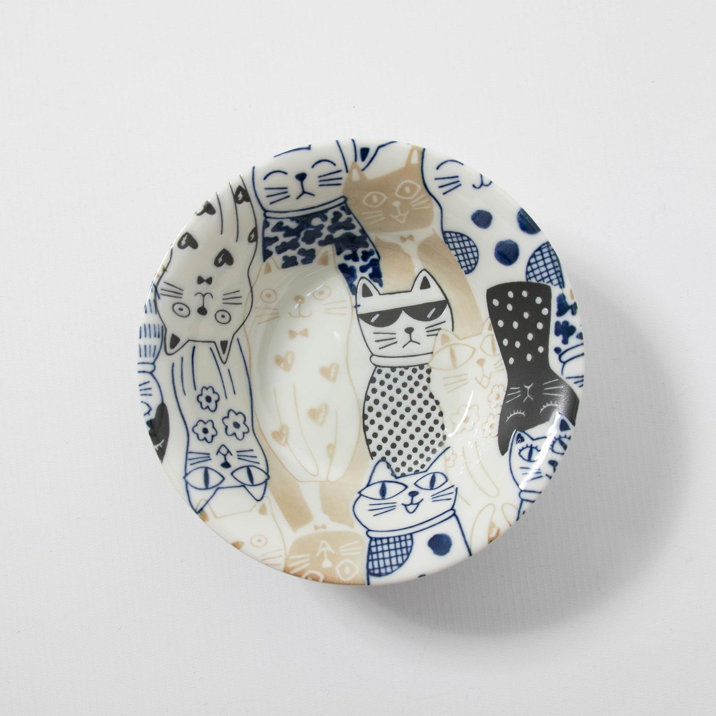 Cereal Bowl Cat Blue 16.5cm