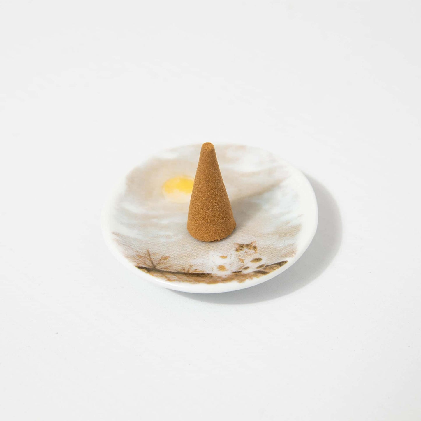 Incense Cones with Plate - Relax Cat Late Autumn