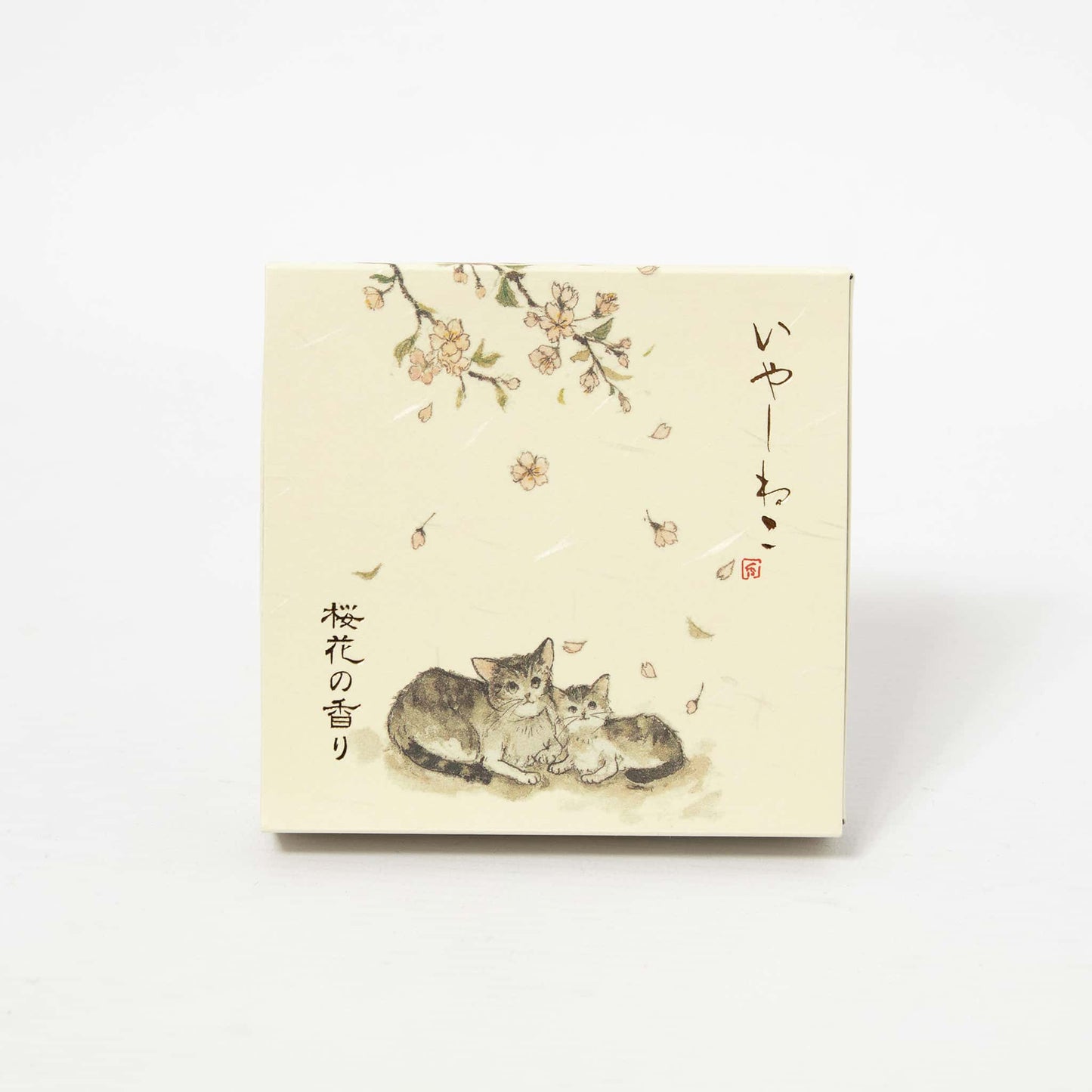 Incense Cones with Plate - Relax Cat Cherry Blossom