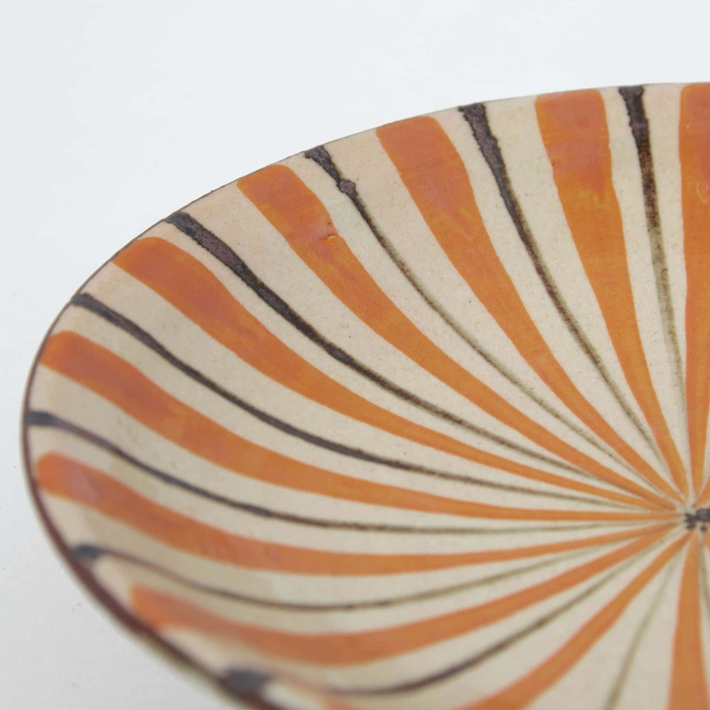 Shallow Bowl Two-Tone Tokusa Orange 18.2cm