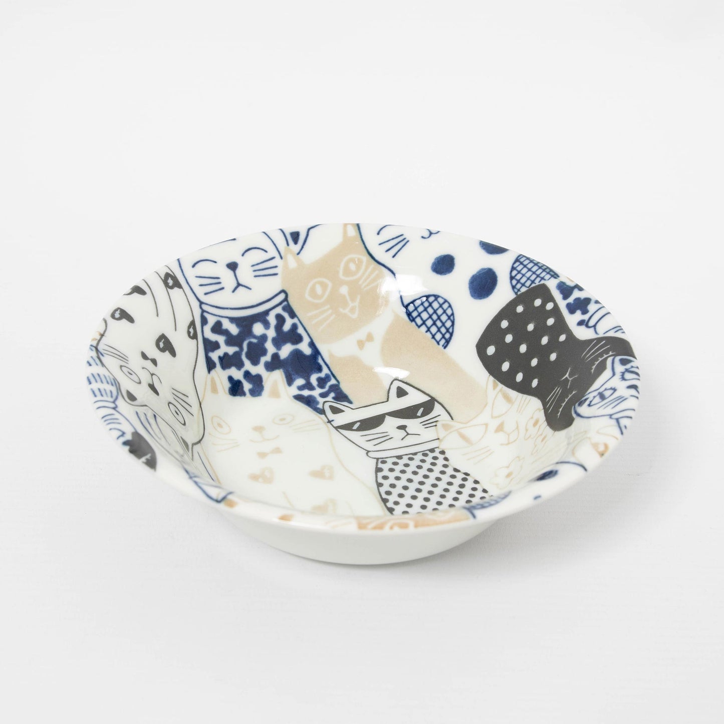 Cereal Bowl Cat Blue 16.5cm