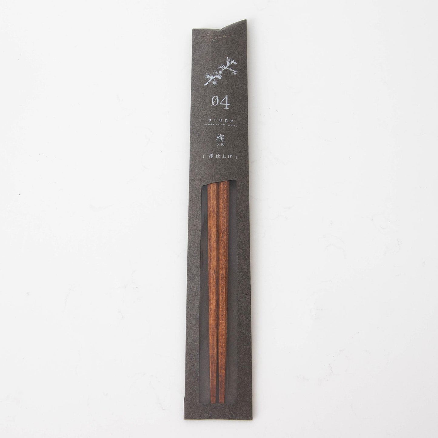 Natural Wood Chopsticks Tetoca Urushi Plum