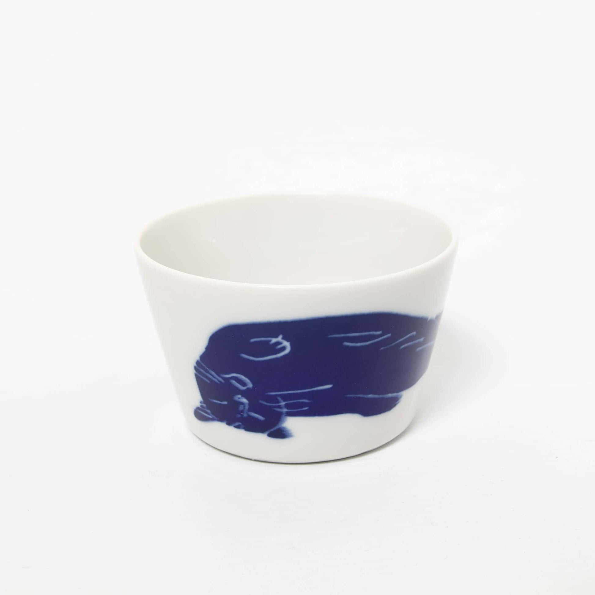 Cup with Small Lid Plate - Black Cat