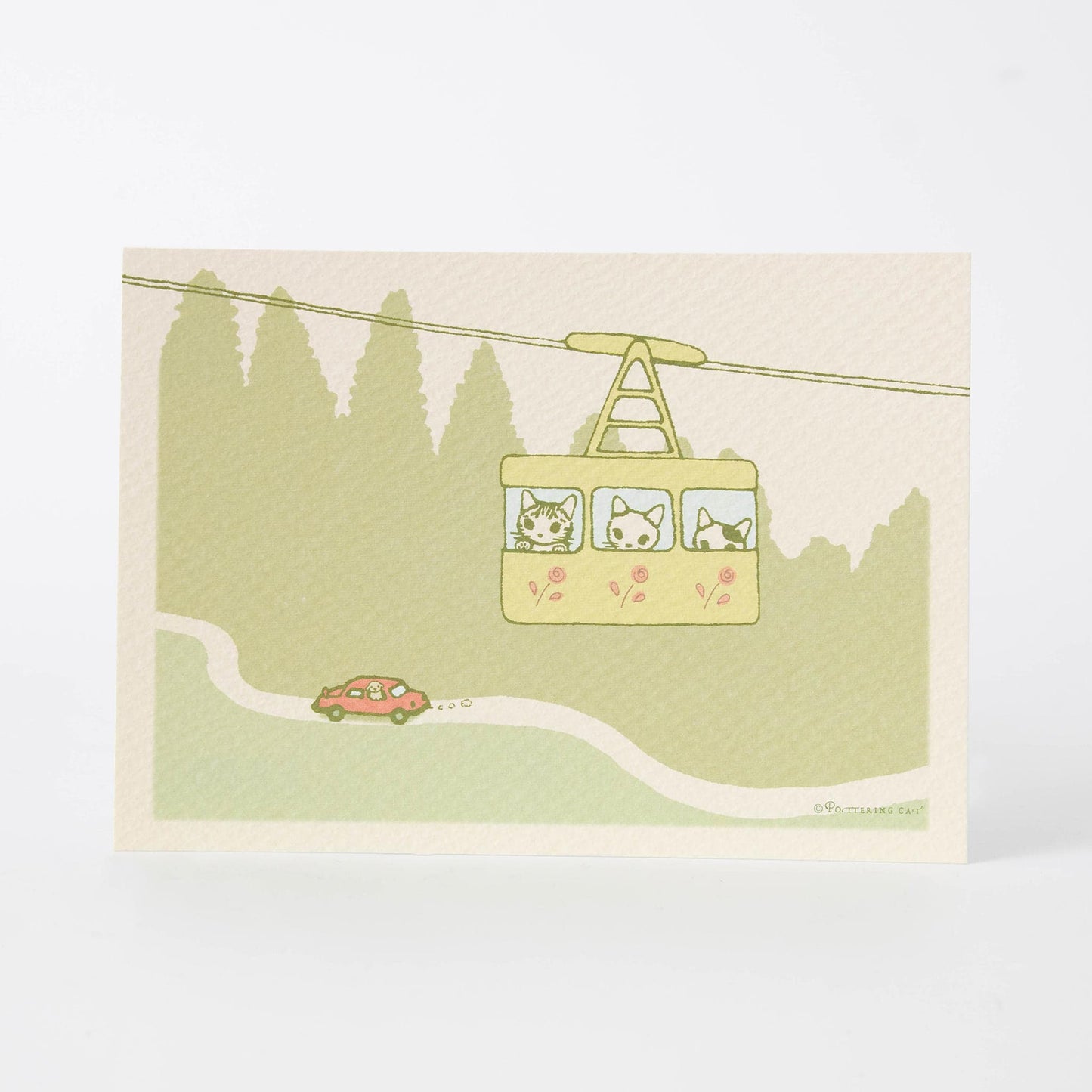 Seasonal Postcard Ropeway by POTTERING CAT