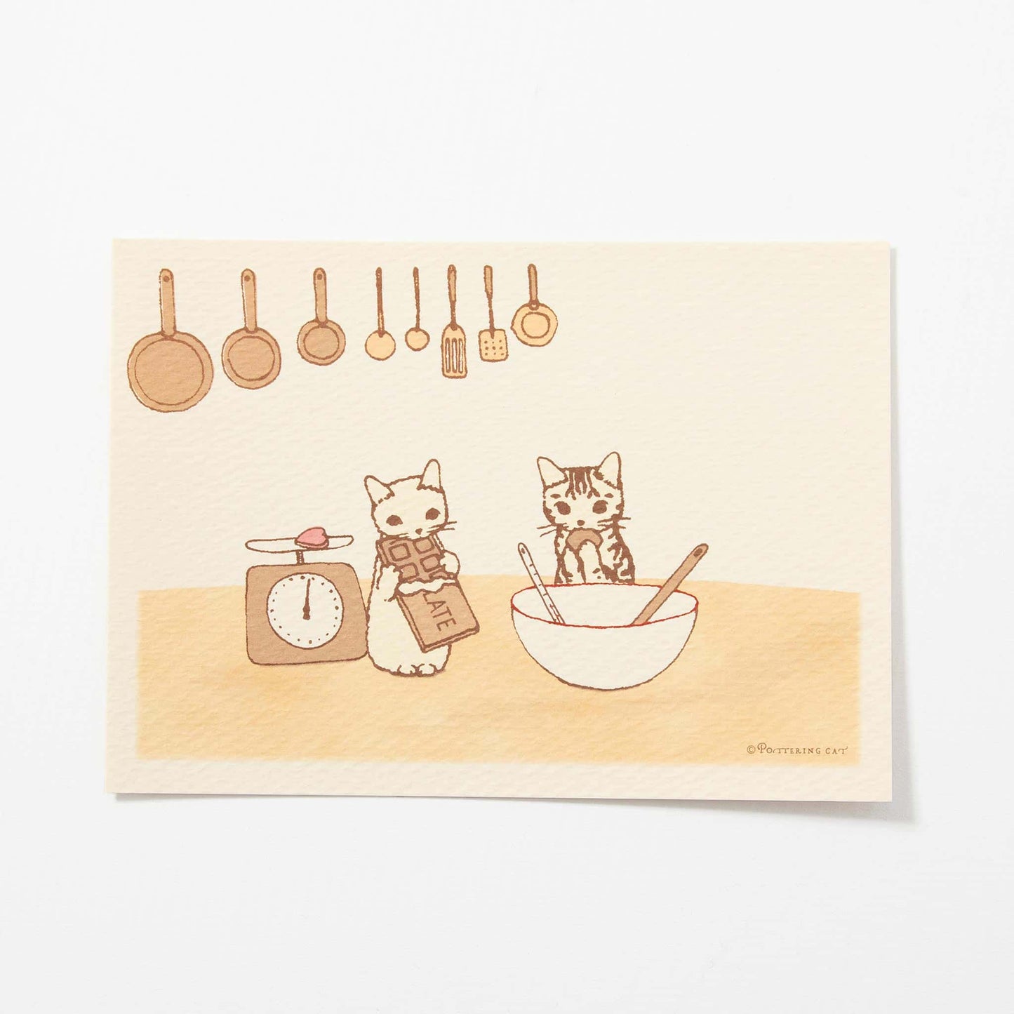 Seasonal Postcard Chocolate by POTTERING CAT