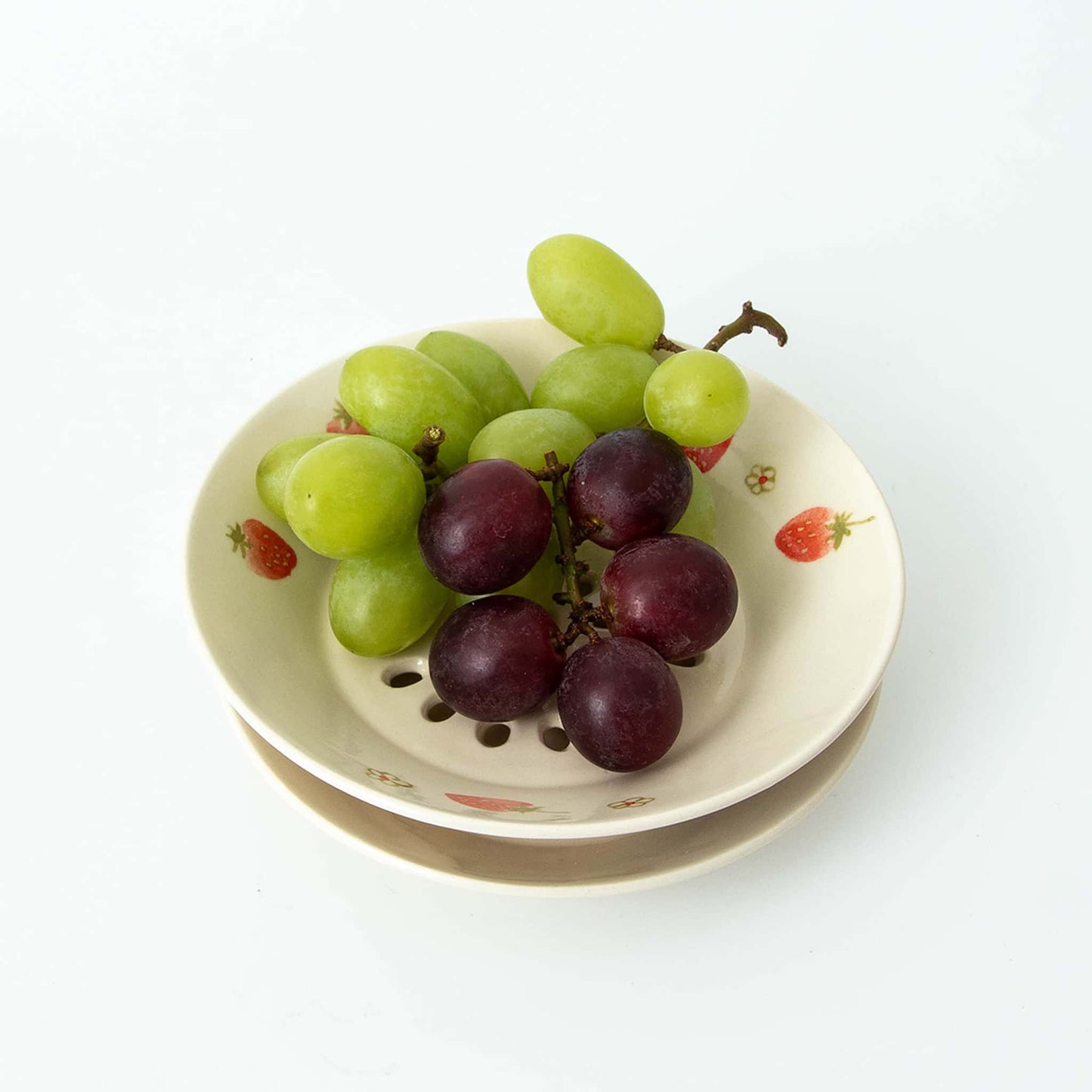 Colander with Plate - Strawberry