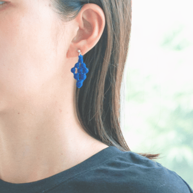 Argyle Earrings - Blue