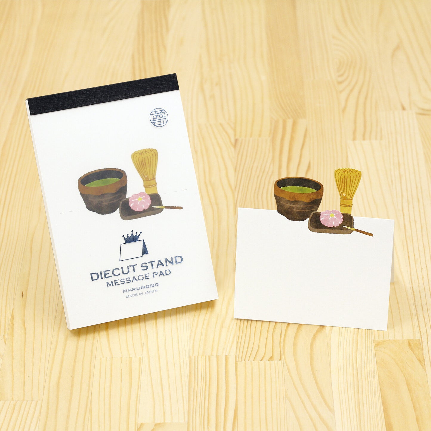 Japanese Die-Cut Pop-Up Memo Pad – Matcha Green Tea | Japanese Desk Note Pad