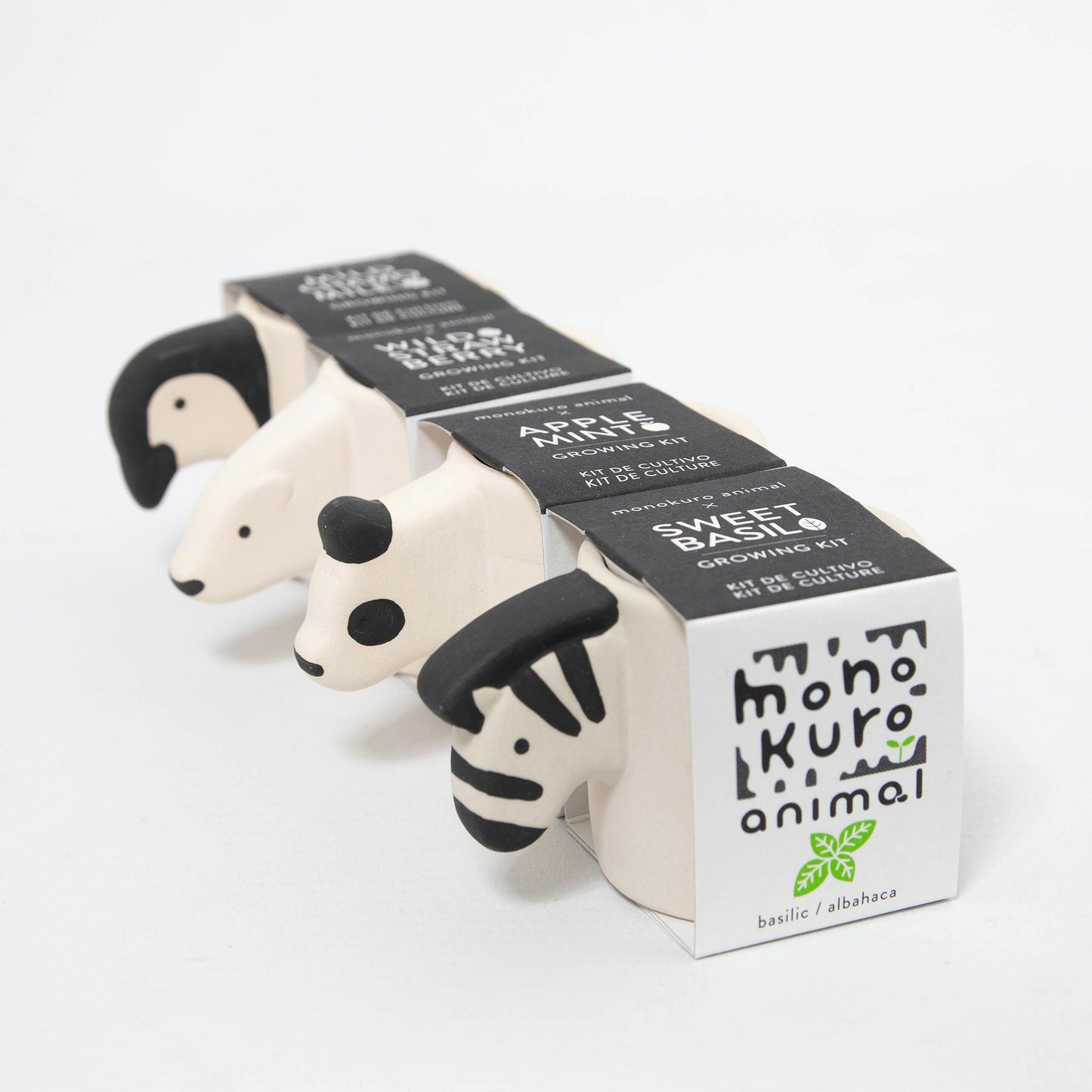 Monokuro Animals Zebra - Sweet Basil Growing Kit