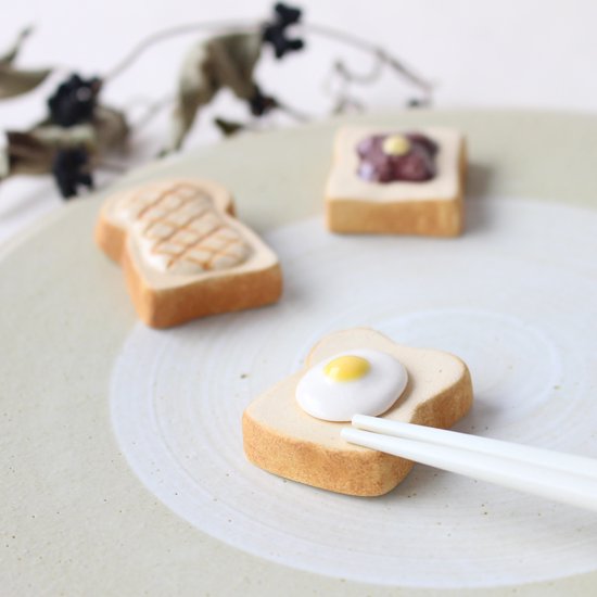 Chopstick Holder - Toast Fried Egg