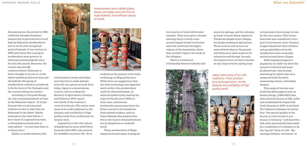 JAPANESE Kokeshi Dolls; The Woodcraft and Culture of Japan's Iconic Wooden Dolls by Manami Okazaki
