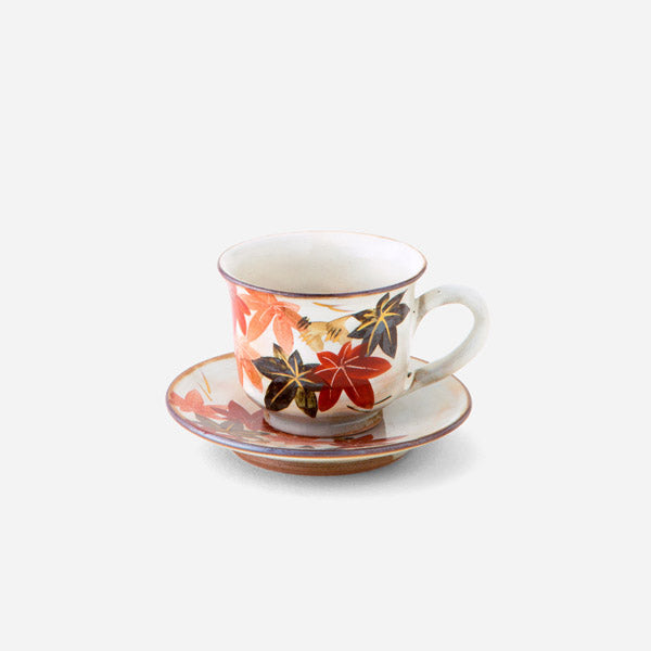 Cup & Saucer Set - Autumn leaves