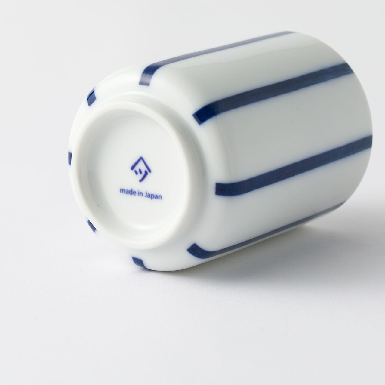 Tea Cup - Stripe White x Blue