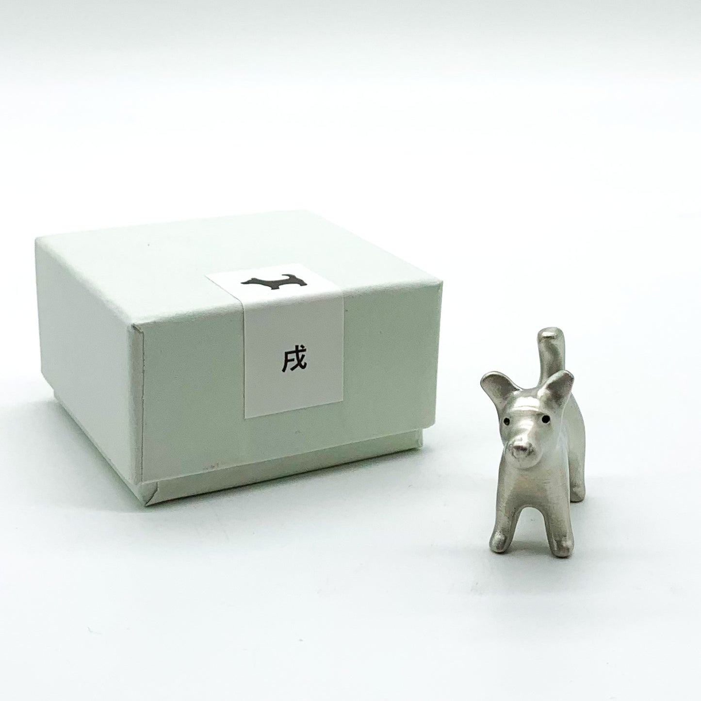 Silver Dog Figurine