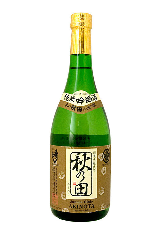 AKINOTA Junmai Ginjo award-winning sake bottle from Akita