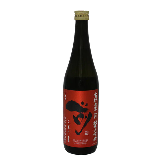 KOIMARI SAKI Junmai Daiginjo premium sake bottle served in JAL First Class