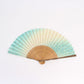 Folding Fan - Little Cherry Blossoms Green
