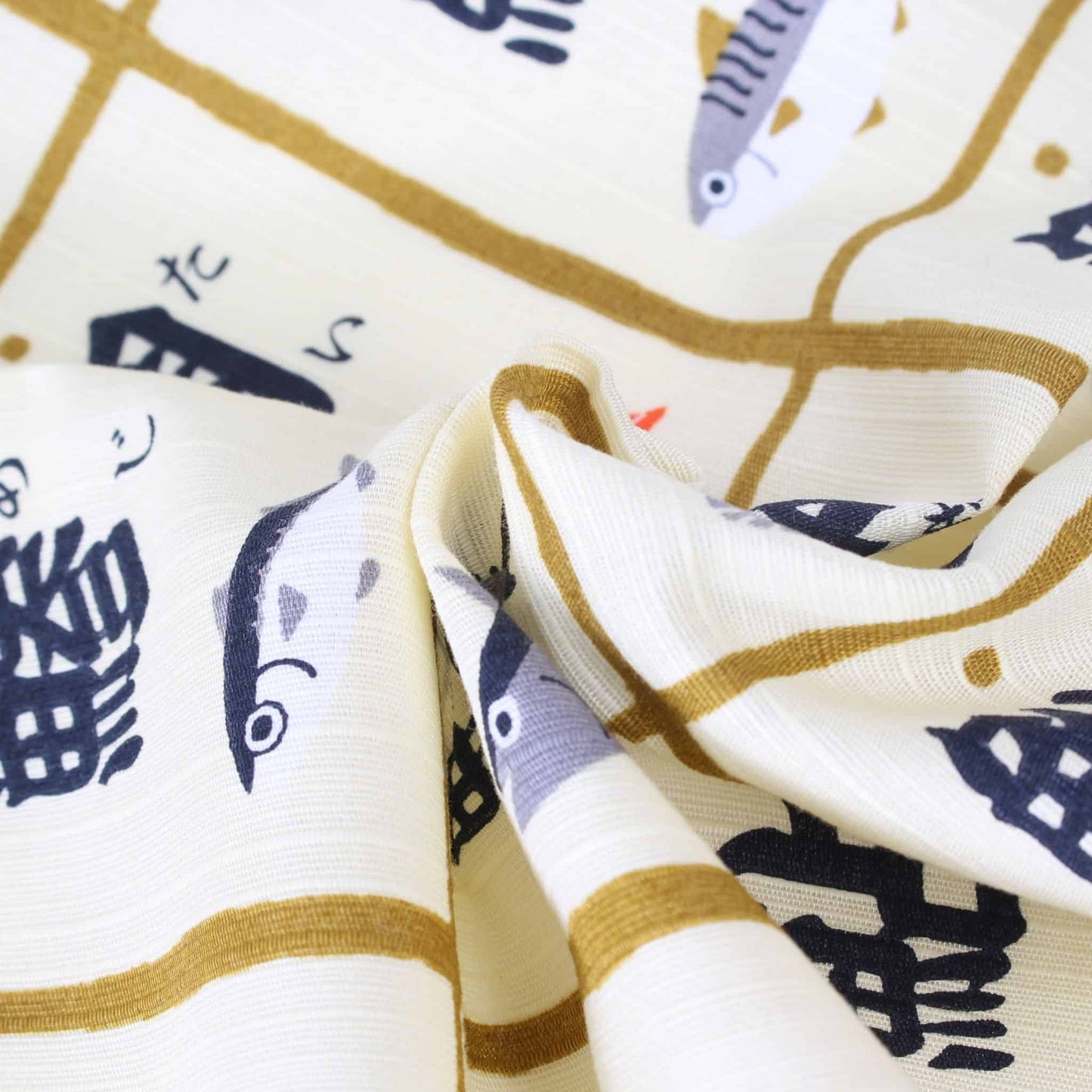 Small Furoshiki - Kanji Characters Sakana-Hen