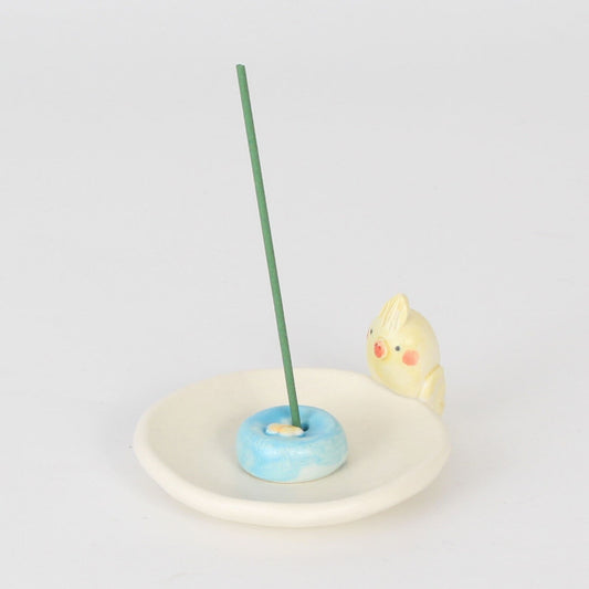Cockatiel Incense Holder Set | Made in Japan